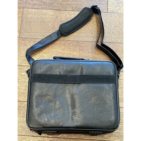 Vintage Presidents Cup Golf Travel Luggage Leather Laptop PGA Computer Bag (D) - Picture 3 of 10